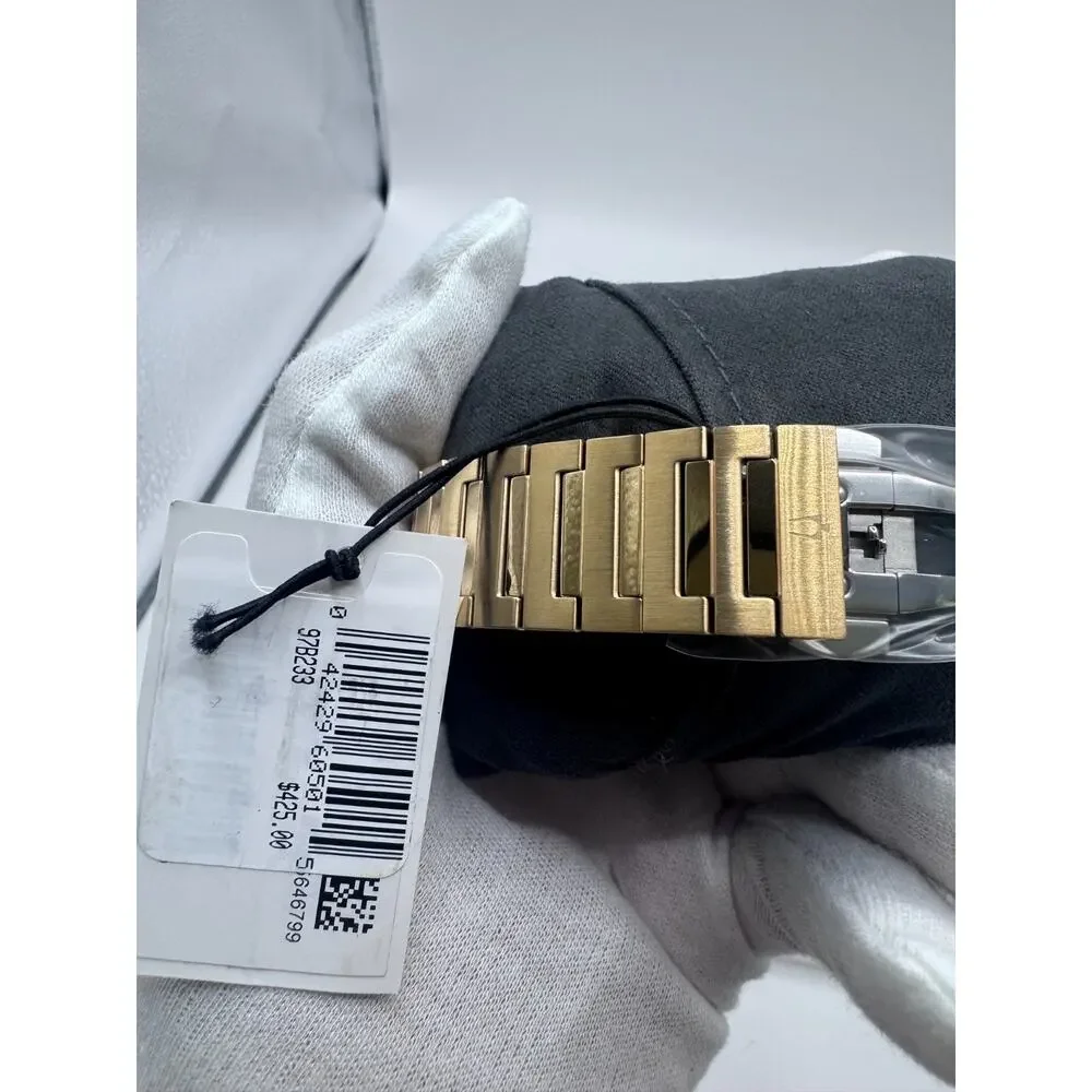 Bulova Classic Gold Stainless Steel Quartz Men's Watch 39mm 97B233 MSRP $425